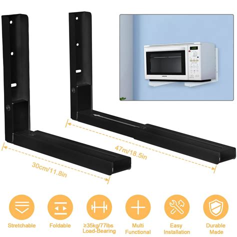 metal support brackets for microwave|microwave brackets for above stove.